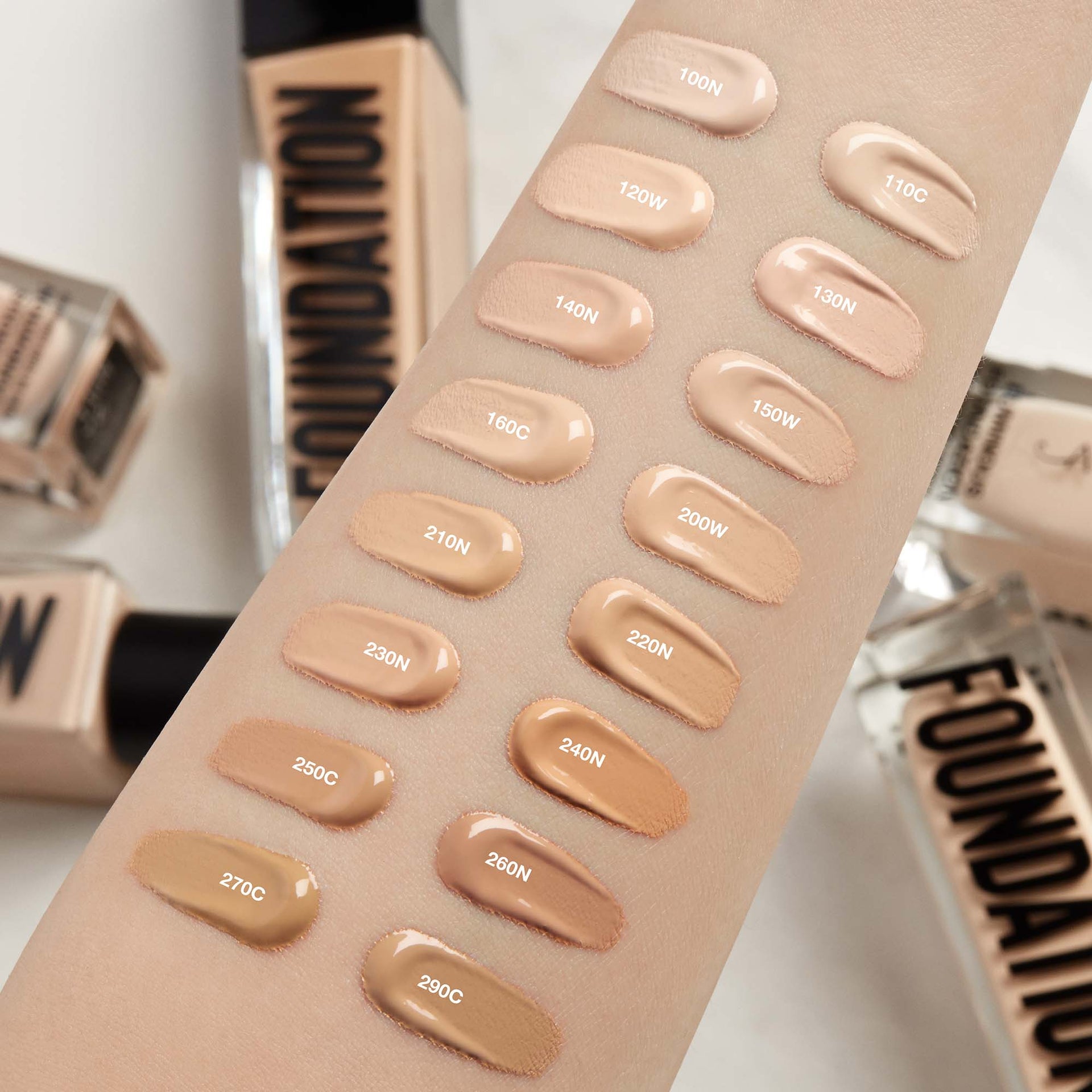 Luminous Foundation Light Arm Swatches