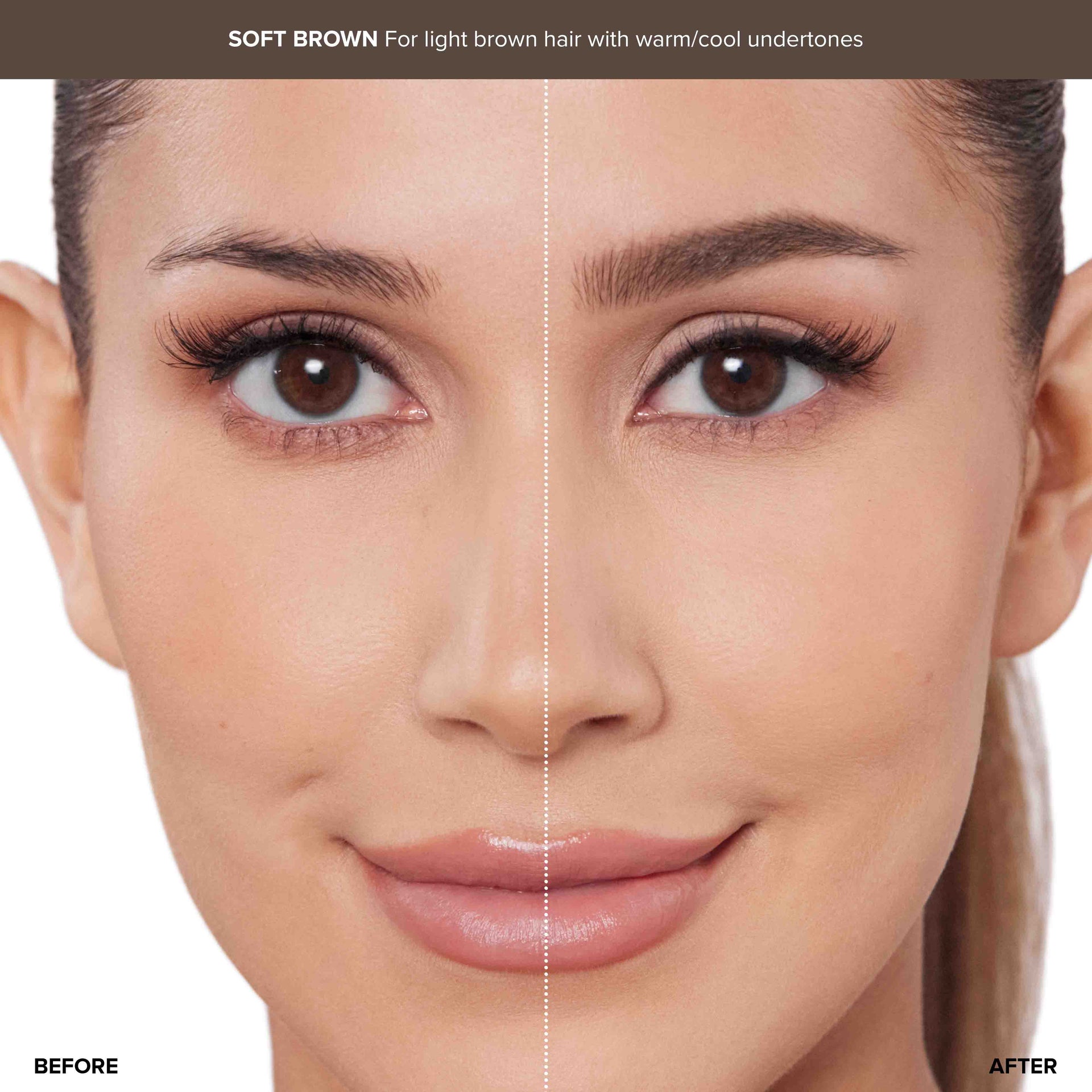 Soft Brown | Perfectly Shaped Brow Duo Before  & After